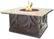 Angle Standard. Bond - Havana Tumbled Marble Fire Table - Tan/Walnut.