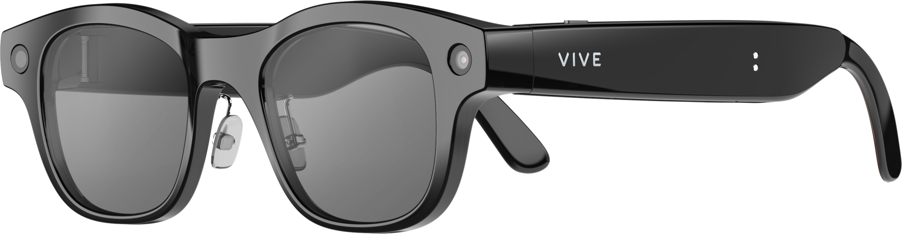 Alt View 4. HTC - VIVE Eagle™ AI Glasses – Square (Wayfarer), Sunglass Lens - Black.