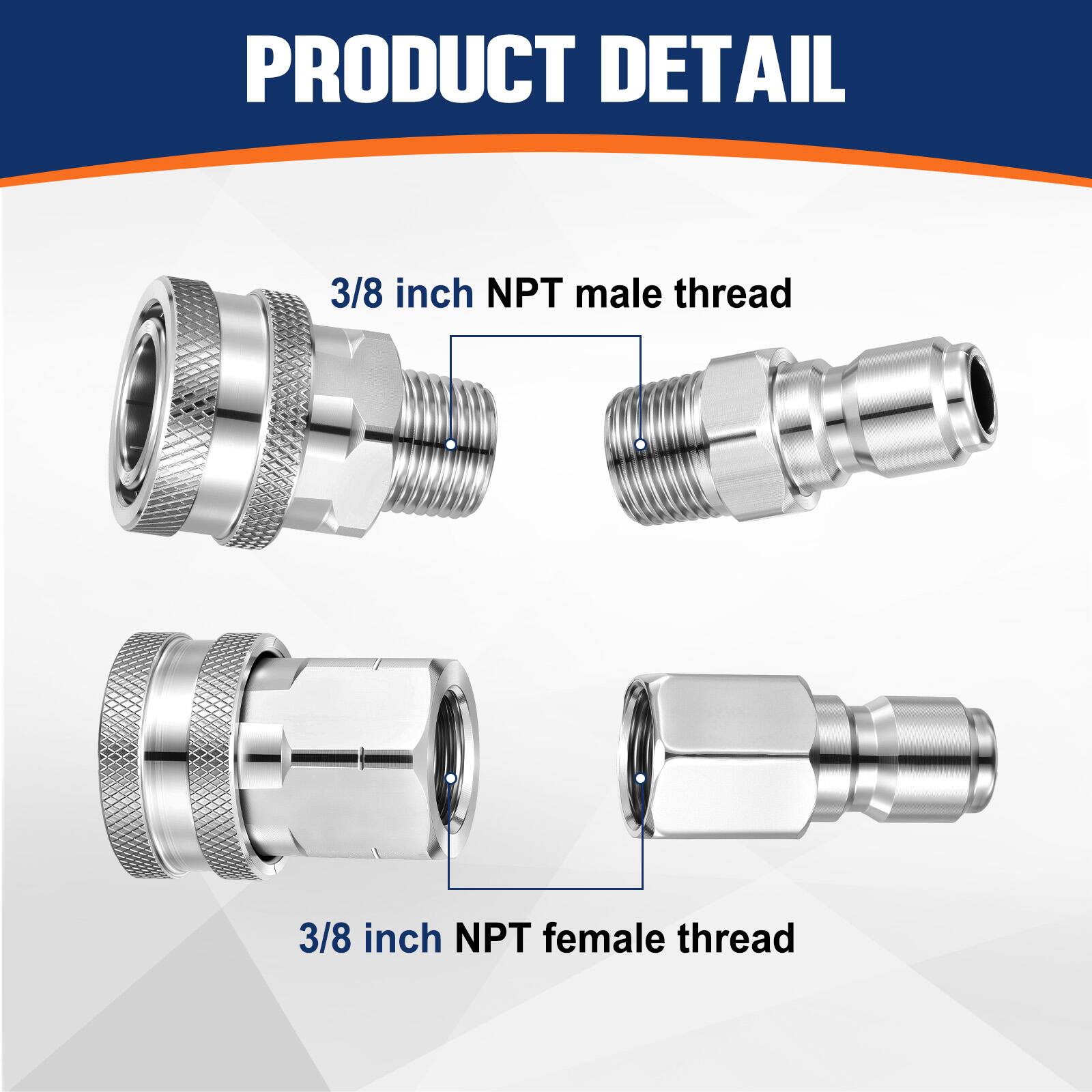 PRODUCT DETAIL

3/8 inch NPT male thread

3/8 inch NPT female thread