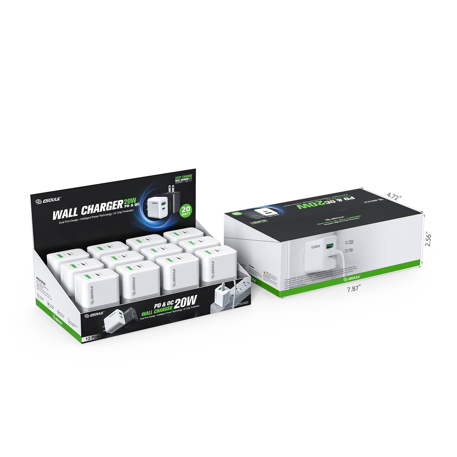 ESOUK 20W PD & QC WALL CHARGER