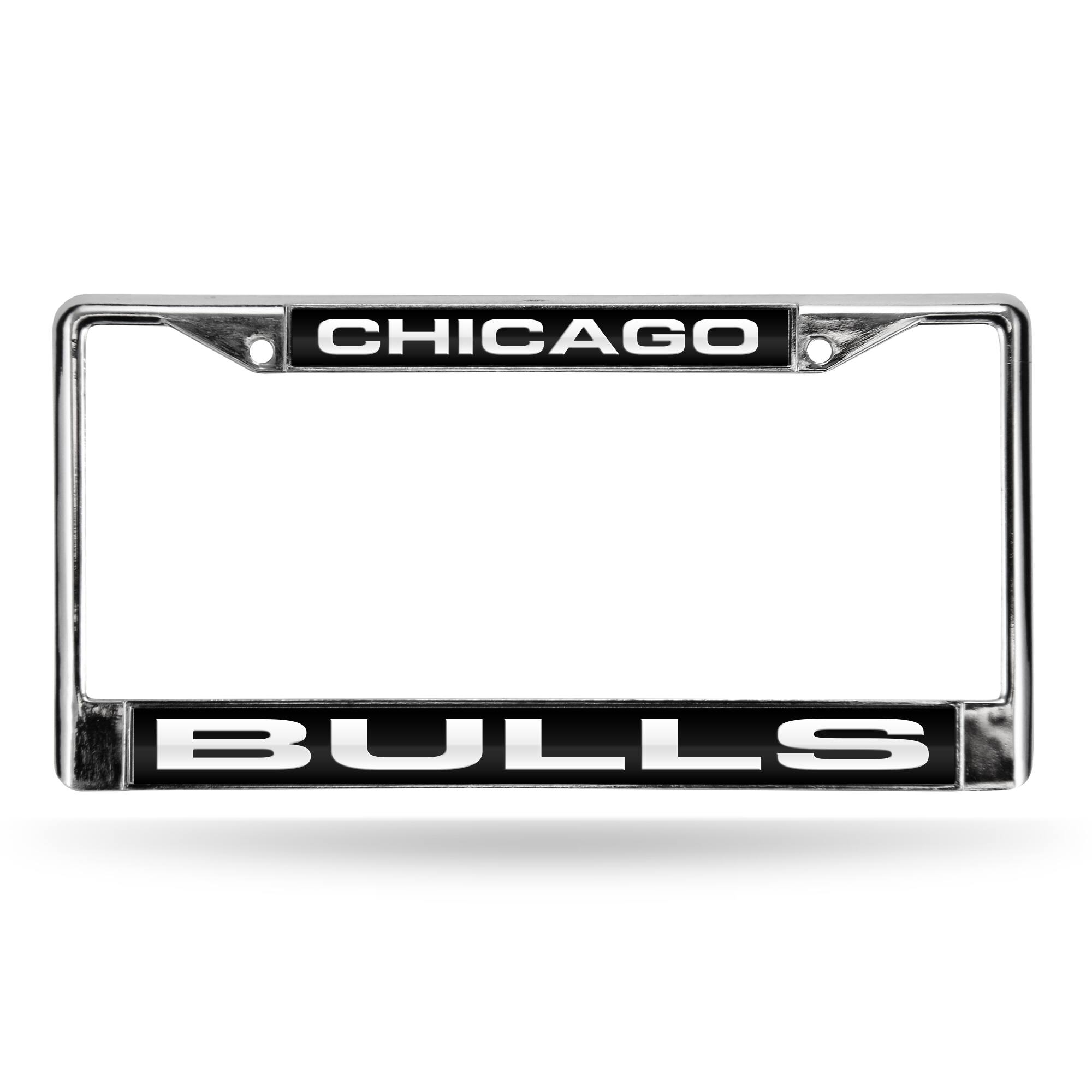 Chicago Bulls NBA Chrome Metal Laser Cut License Plate Frame