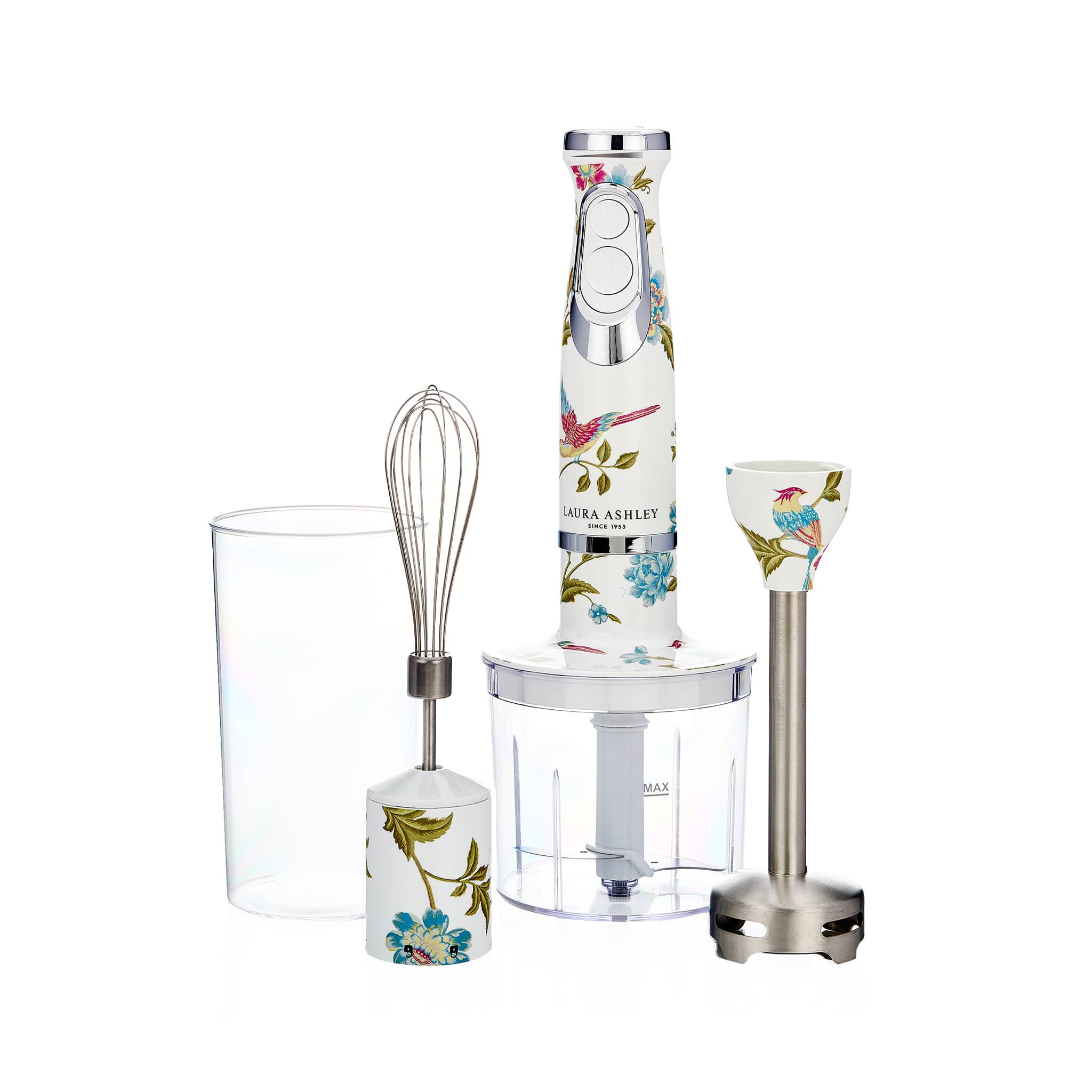 Laura Ashley - 500-watt Hand Blender 4-in-1 Set - Elveden White