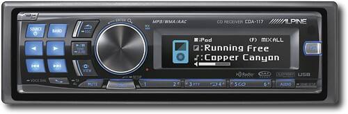 Front Standard. Alpine - 50W x 4 Apple® iPod®/Satellite Radio/HD Radio-Ready CD Deck.