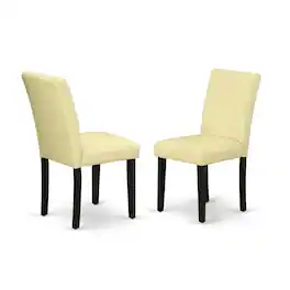 East West Furniture - Dining Room Set Black - Brown
