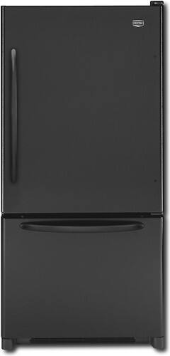 Front Standard. Maytag - EcoConserve 21.9 Cu. Ft. Bottom-Mount Refrigerator - Black.