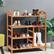 Alt View 12. Costway - 4 Tier Multifunction Bamboo Shoe Rack Boot Tower Shelf Storage Organizer Stand - wood.