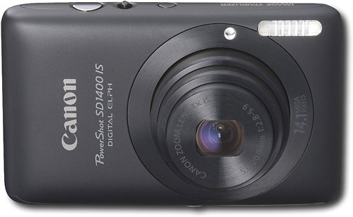  Canon - PowerShot SD1400IS ELPH 14.1-Megapixel Digital Camera - Black