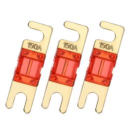 Unique Bargains - 3pcs 150A 125V Mini ANL Fuse Replacement, Electrical Protection Blade Fuse for Automotive Marine Audio Video System - Red