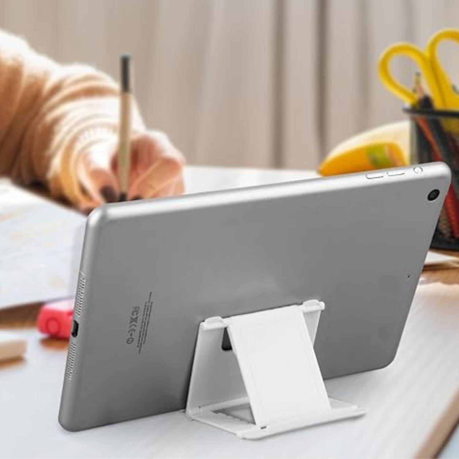 Left. Stock Preferred - Adjustable Foldable Phone Holder Stand White - White.