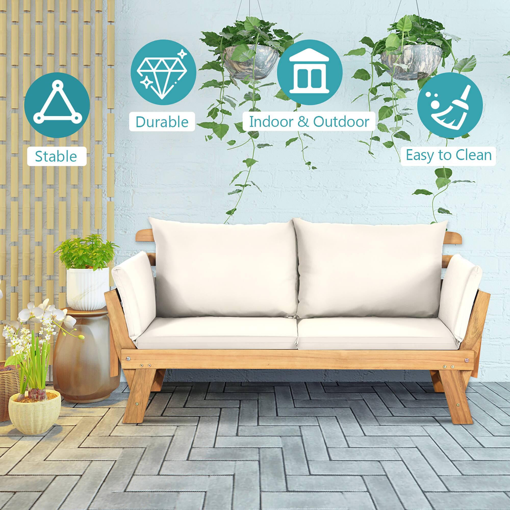 - Durable
- Indoor & Outdoor
- Easy to Clean
- Stable