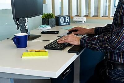 Alt View 8. 3M - Gel Wrist Rest for Standing Desks, Non-Slip Back (WR200B) - Black.