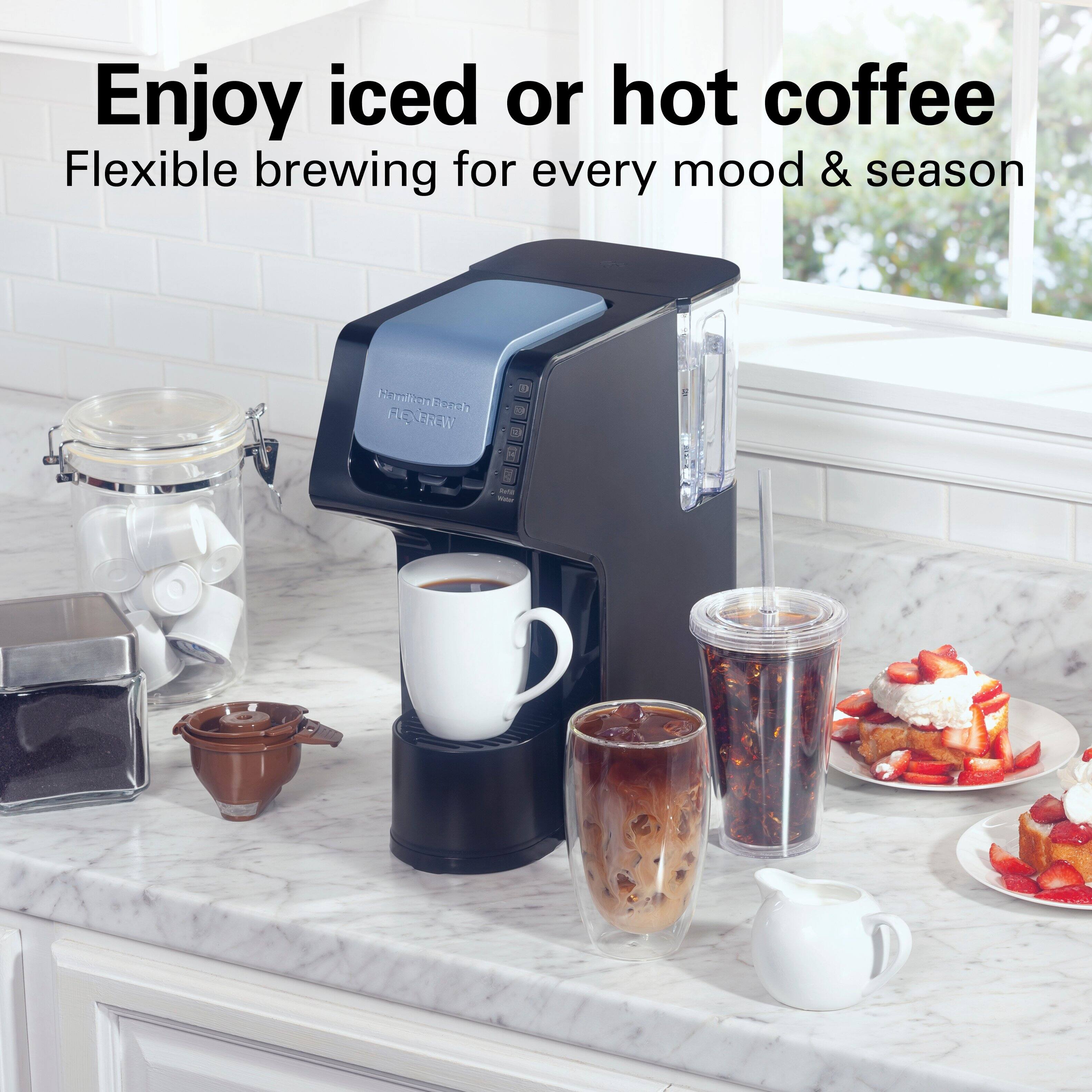Enjoy iced or hot coffee  
Flexible brewing for every mood & season