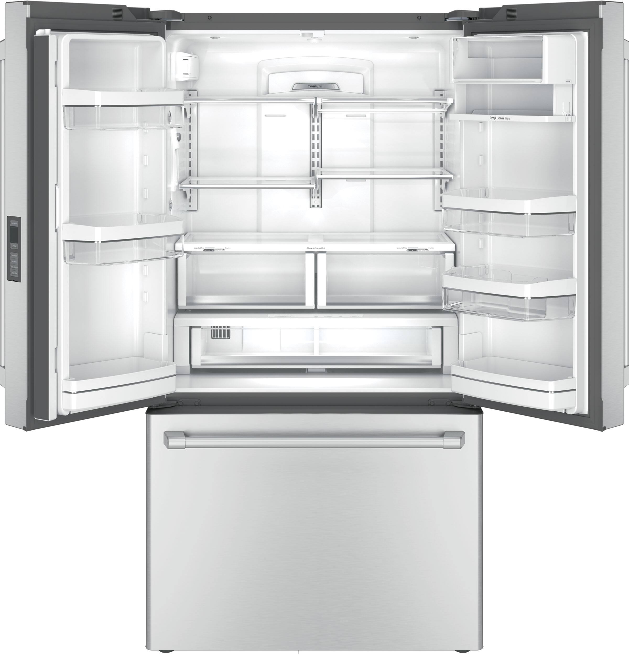 Alt View 12. Café Series 23.1 Cu. Ft. Frost-Free Counter-Depth French Door Refrigerator.