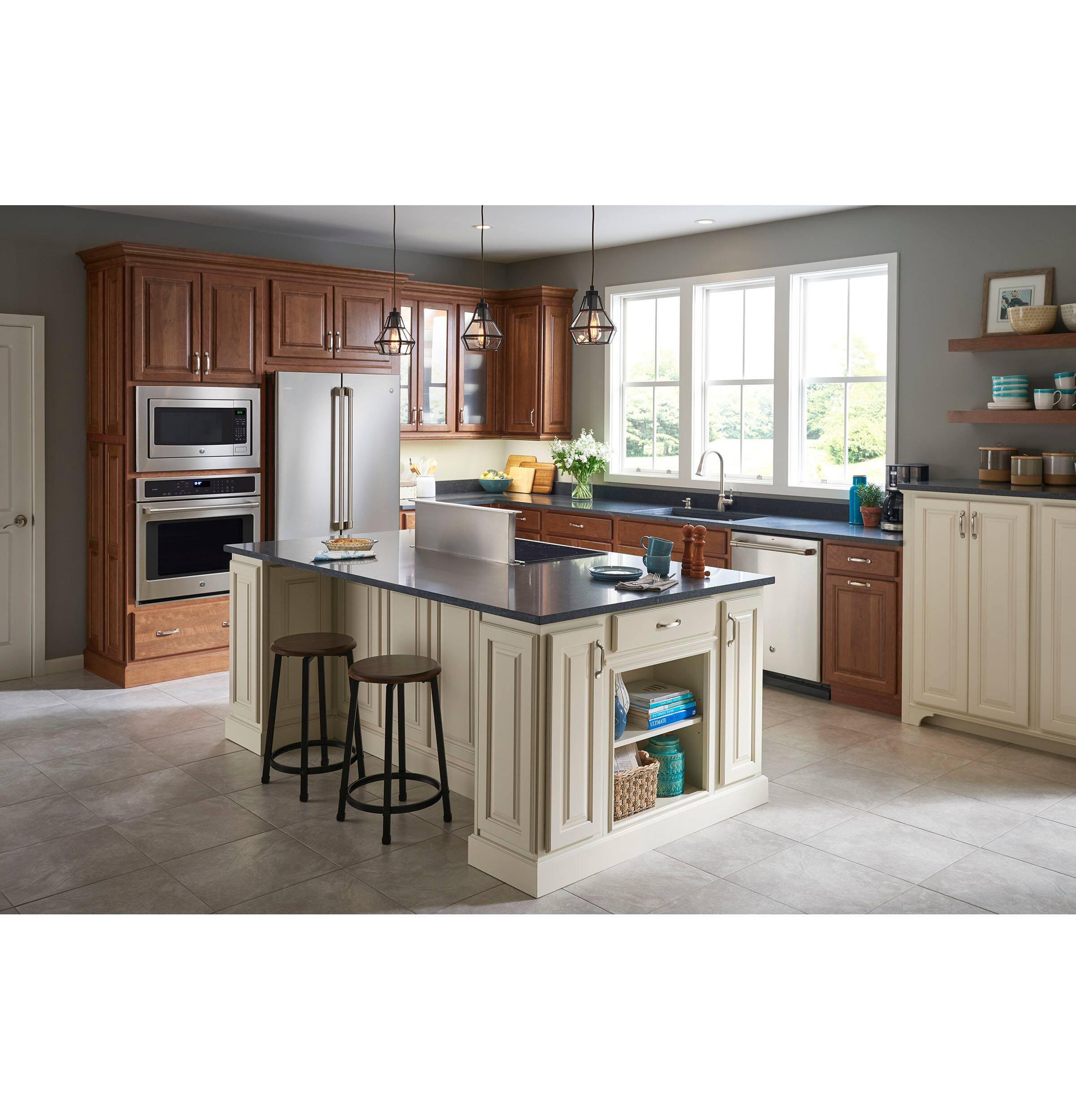 Alt View 3. Café Series 23.1 Cu. Ft. Frost-Free Counter-Depth French Door Refrigerator.