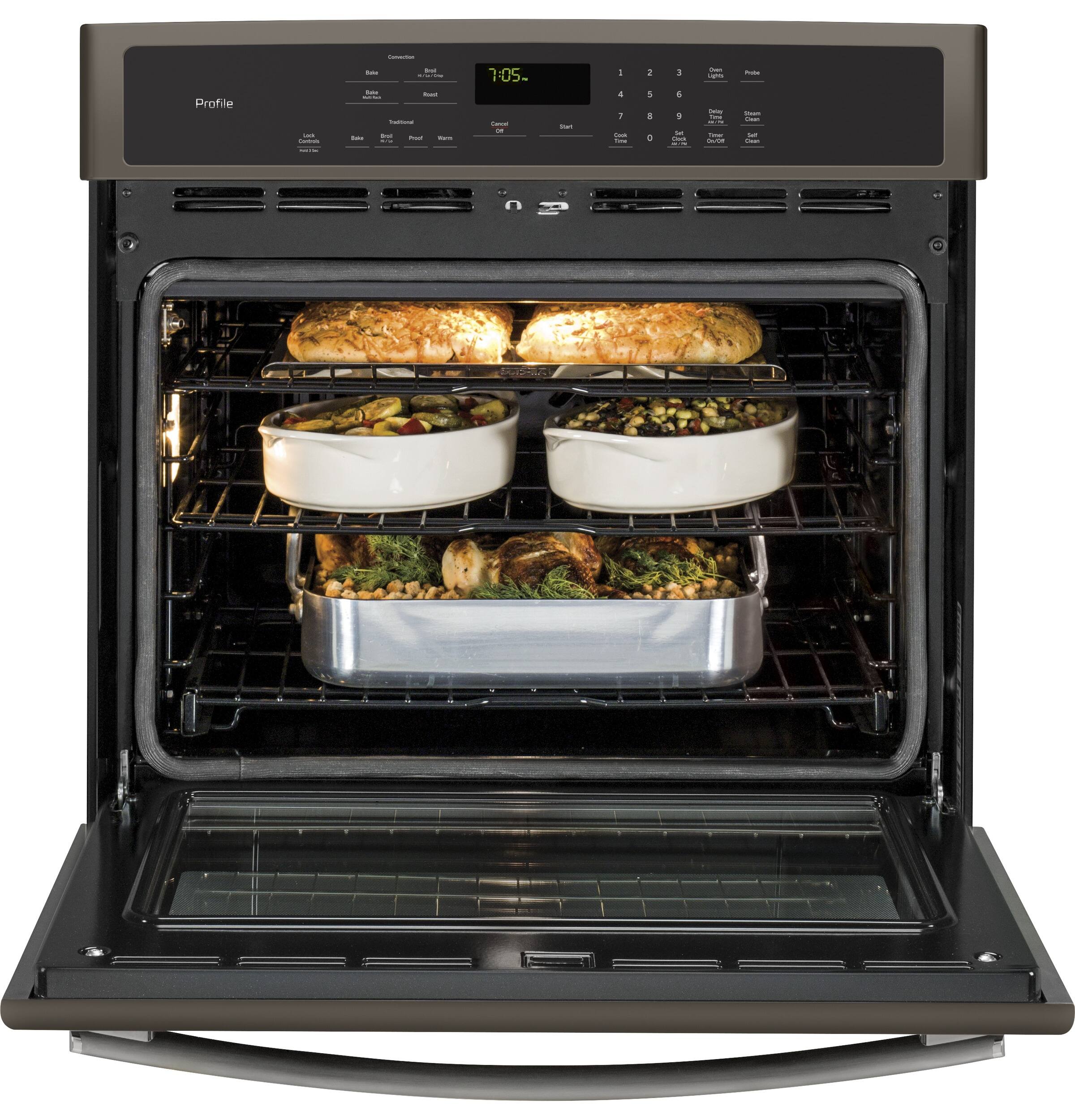 Ge Profile Series 30 Built In Single Electric Convection Wall Oven Ge Profile Series 30 Built In Single Electric Convection Wall Oven Gray Pt7050ehes Best