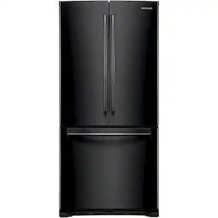Front. Samsung - 19.4 Cu. Ft. French Door Refrigerator - Black.