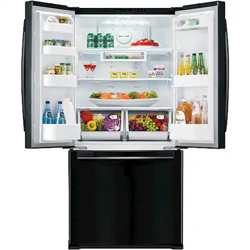 Alt View 1. Samsung - 19.4 Cu. Ft. French Door Refrigerator - Black.