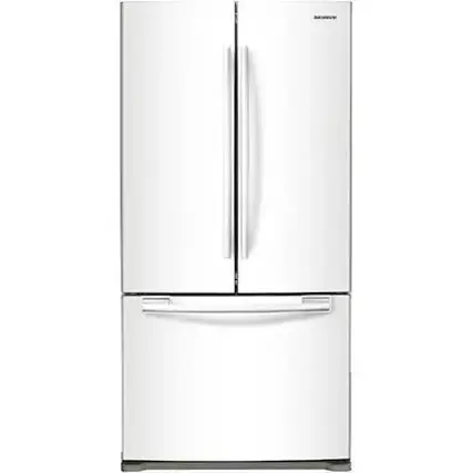 Front. Samsung - 19.4 Cu. Ft. French Door Refrigerator - White.