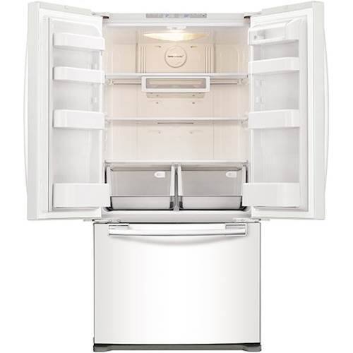 Alt View 1. Samsung - 19.4 Cu. Ft. French Door Refrigerator - White.