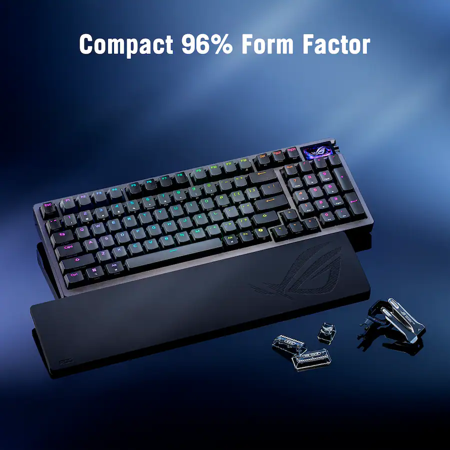 ASUS ROG Azoth 96% Wireless Magnetic Hall Effect RGB Gaming Keyboard ...