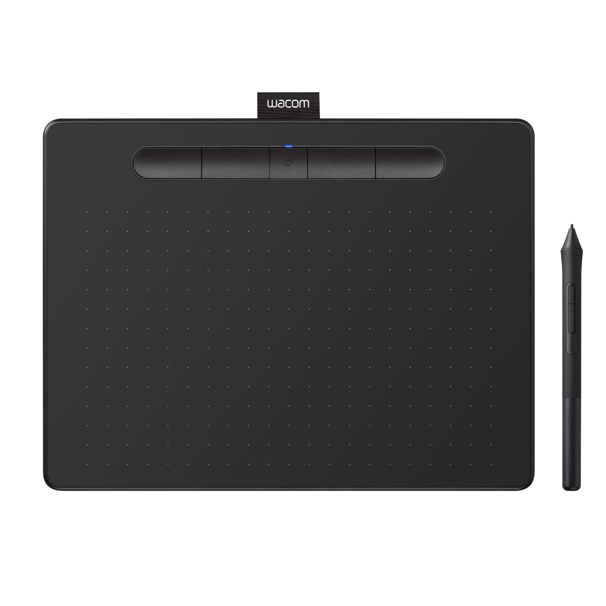 Front. Wacom - Intuos Graphic Drawing Tablet for Mac, PC, Chromebook & Android (Medium) with Software Included (Wireless) - Black.
