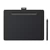 Front. Wacom - Intuos Medium Bluetooth Graphics Drawing Tablet, Includes Training & Software; Works w/ Chromebook Mac Android & Windows - Black.