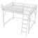 Alt View 6. GOODSILO - Queen Size Metal Loft Bed with Storage Shelves and Ladder for Kids and Teens - White.