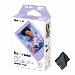Fujifilm - INSTAX MINI Instant Film (10 Exposures), Microfiber Cleaning Cloth, Bundle - Soft Lavender
