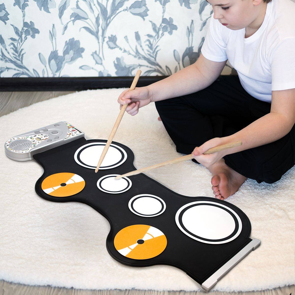 Alt View 7. PicassoTiles - PICASSO-TILES PT50 Kids Electronic Roll-Up Drum Kit, Digital Music Toy with Built-In Speaker, Recording Feature.