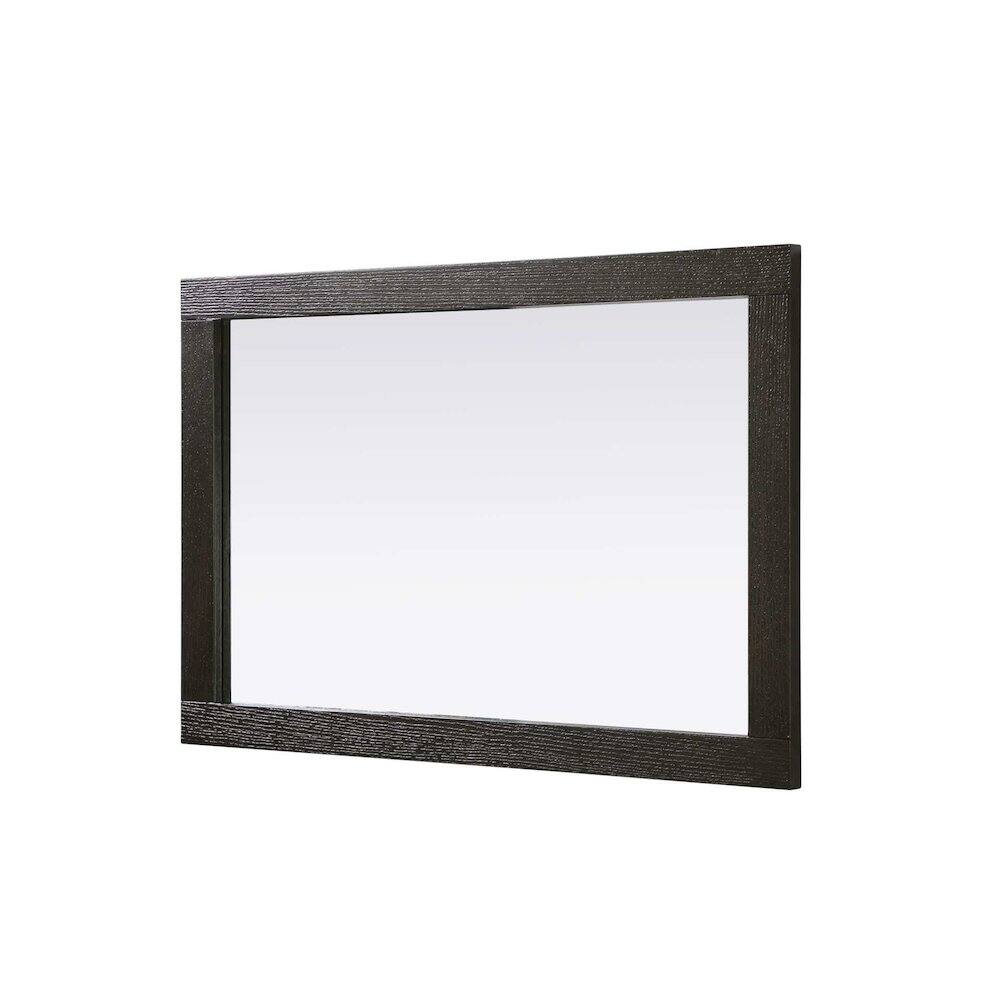 Alt View 1. Elegant Kitchen and Bath - Noah Wooden Rectangle Mirror 24 x 36 in Chocolate Oak - Chocolate Oak.