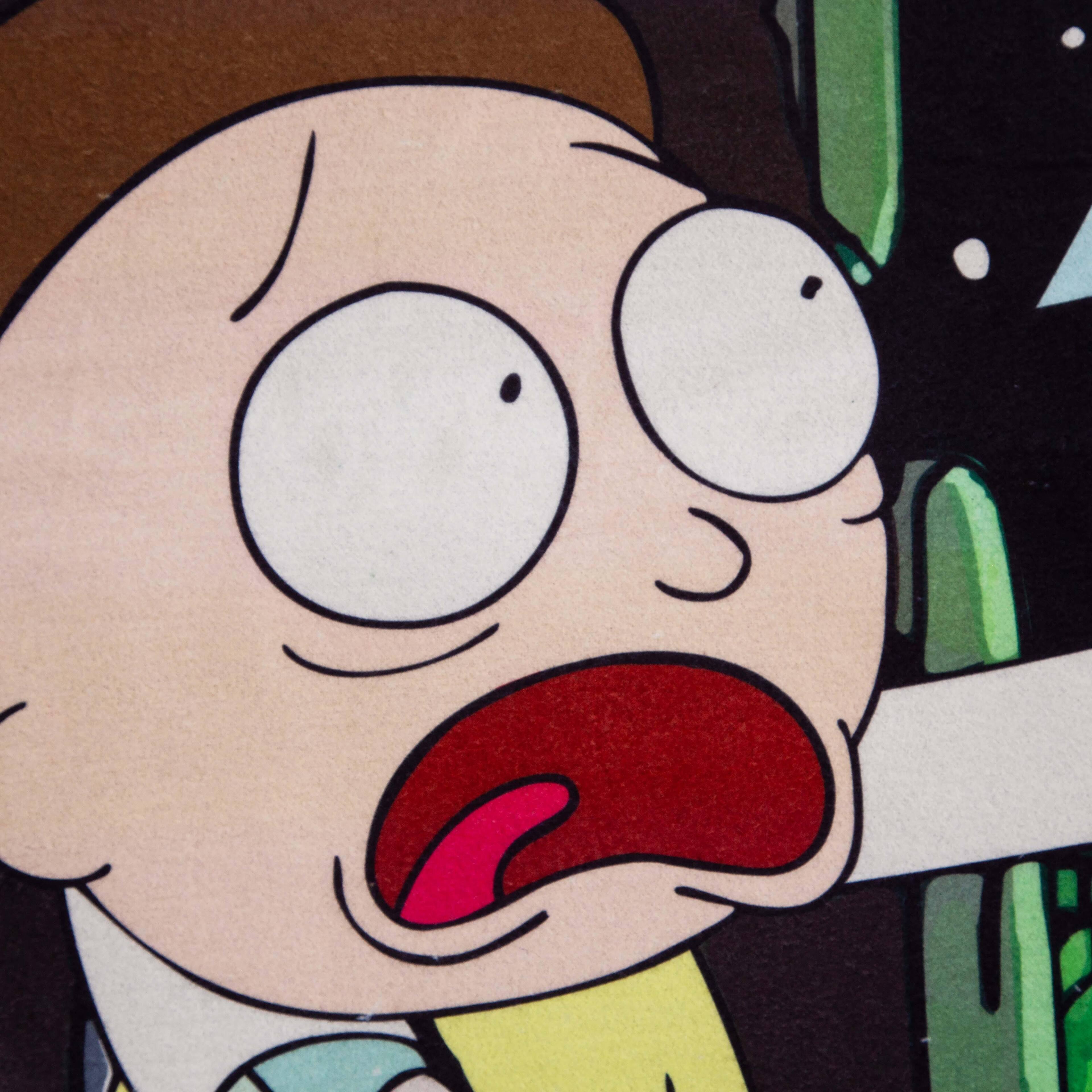 Alt View 1. Just Funky - Rick and Morty Spaceship 45 x 60 Inch Fleece Throw Blanket - Multi-Color.