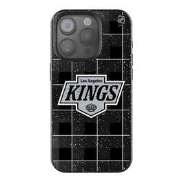 Keyscaper - NHL - Los Angeles Kings Plaid Bling iPhone Case - 14 - Black