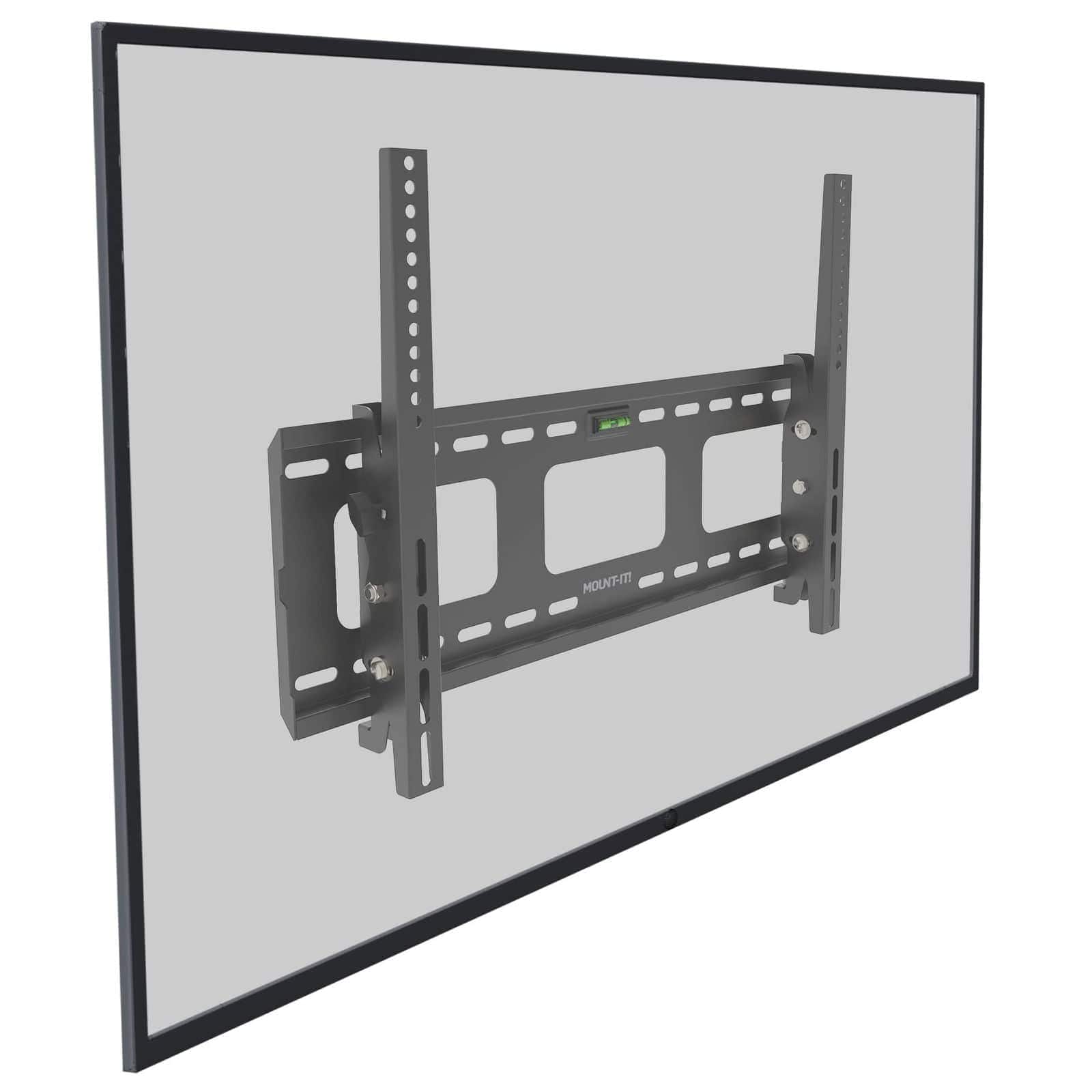 Mount-It! - Heavy-Duty Tilting TV Wall Mount for 37"–80" TVs, Steel Bracket, Adjustable Tilt - Black