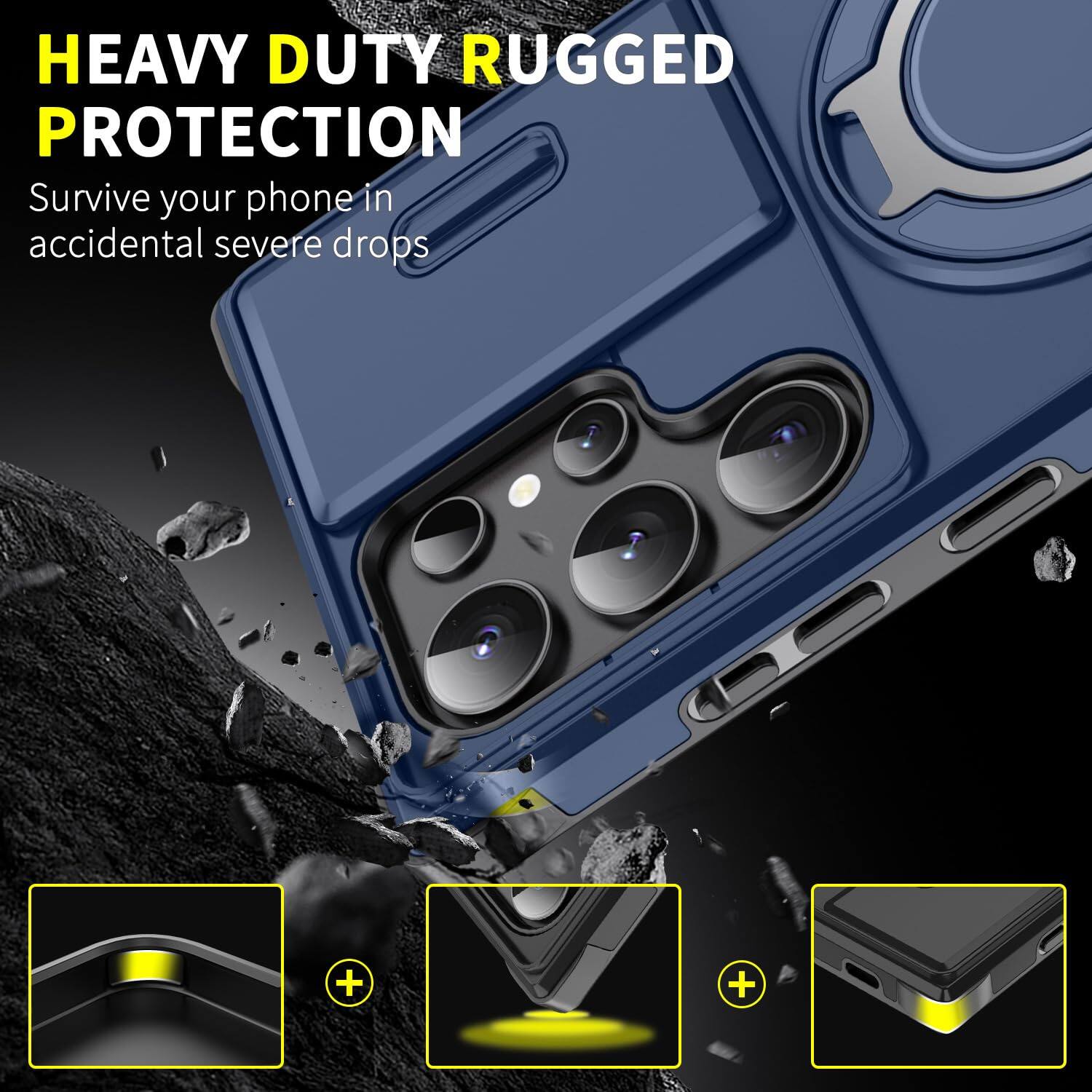 HEAVY DUTY RUGGED PROTECTION  
Survive your phone in accidental severe drops