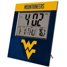 Keyscaper - West Virginia Mountaineers Color Block Digital Desk Clock - Multicolor