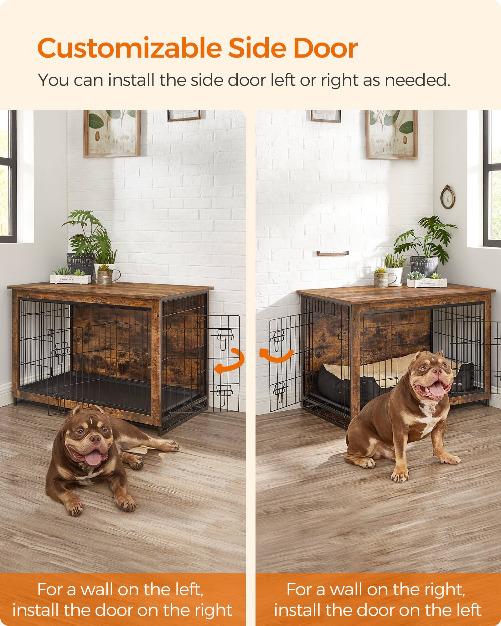 Songmics Home Dog Crate Furniture, 38.6