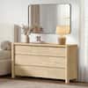 Front. ModernMate - 9 Drawers Dresser Modern Natural Wood 63" W Dresser Chest for Bedroom Living Room - Natural Oak.