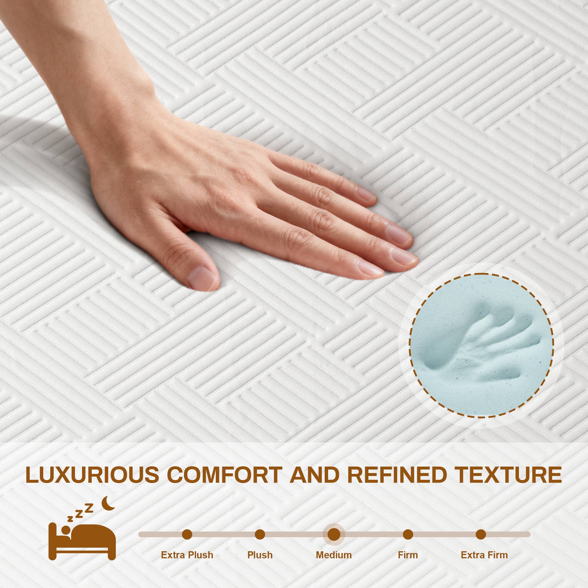 LUXURIOUS COMFORT AND REFINED TEXTURE

Extra Plush
Plush
Medium
Firm
Extra Firm