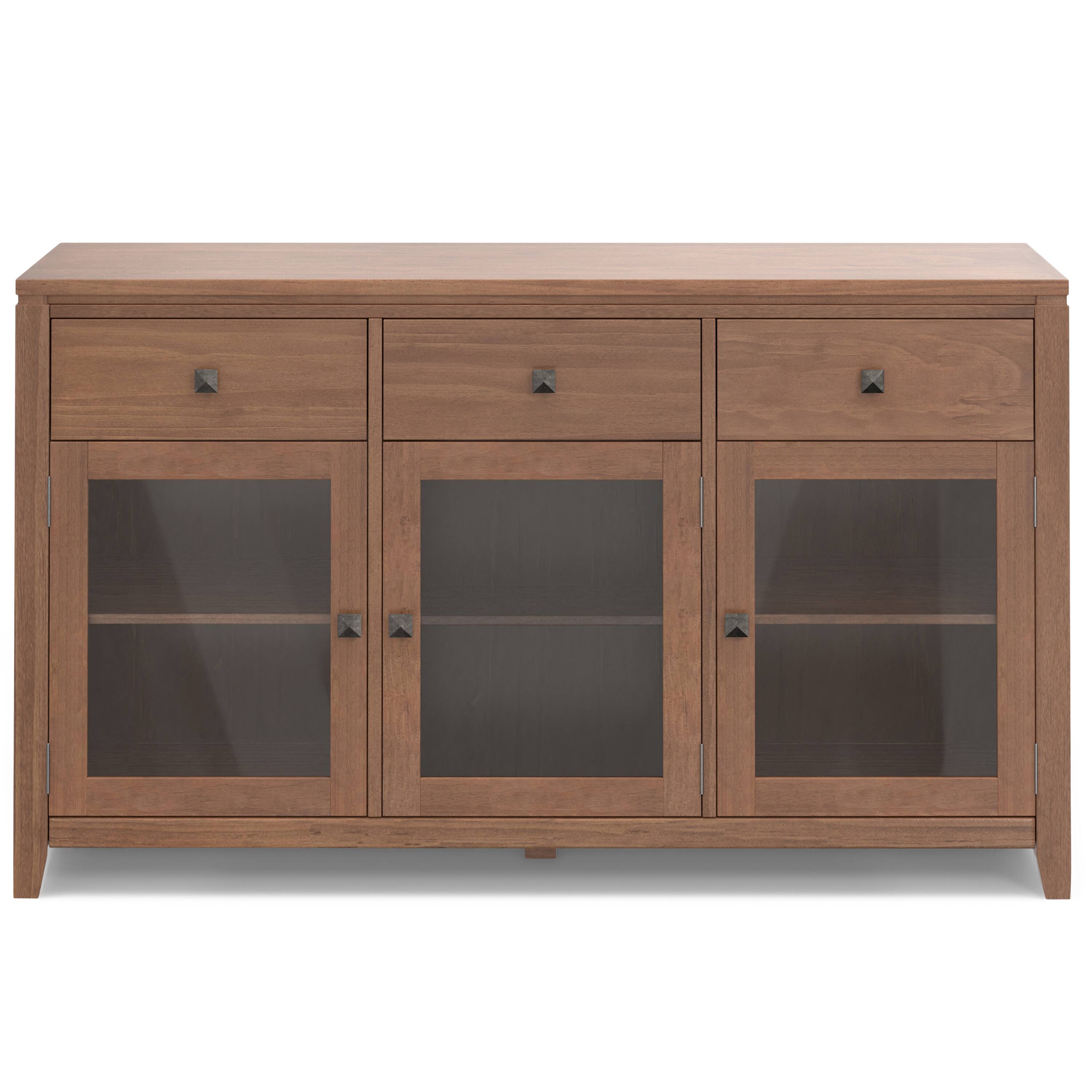 Alt View 11. Simpli Home - Cosmopolitan Sideboard Buffet - Medium Saddle Brown.