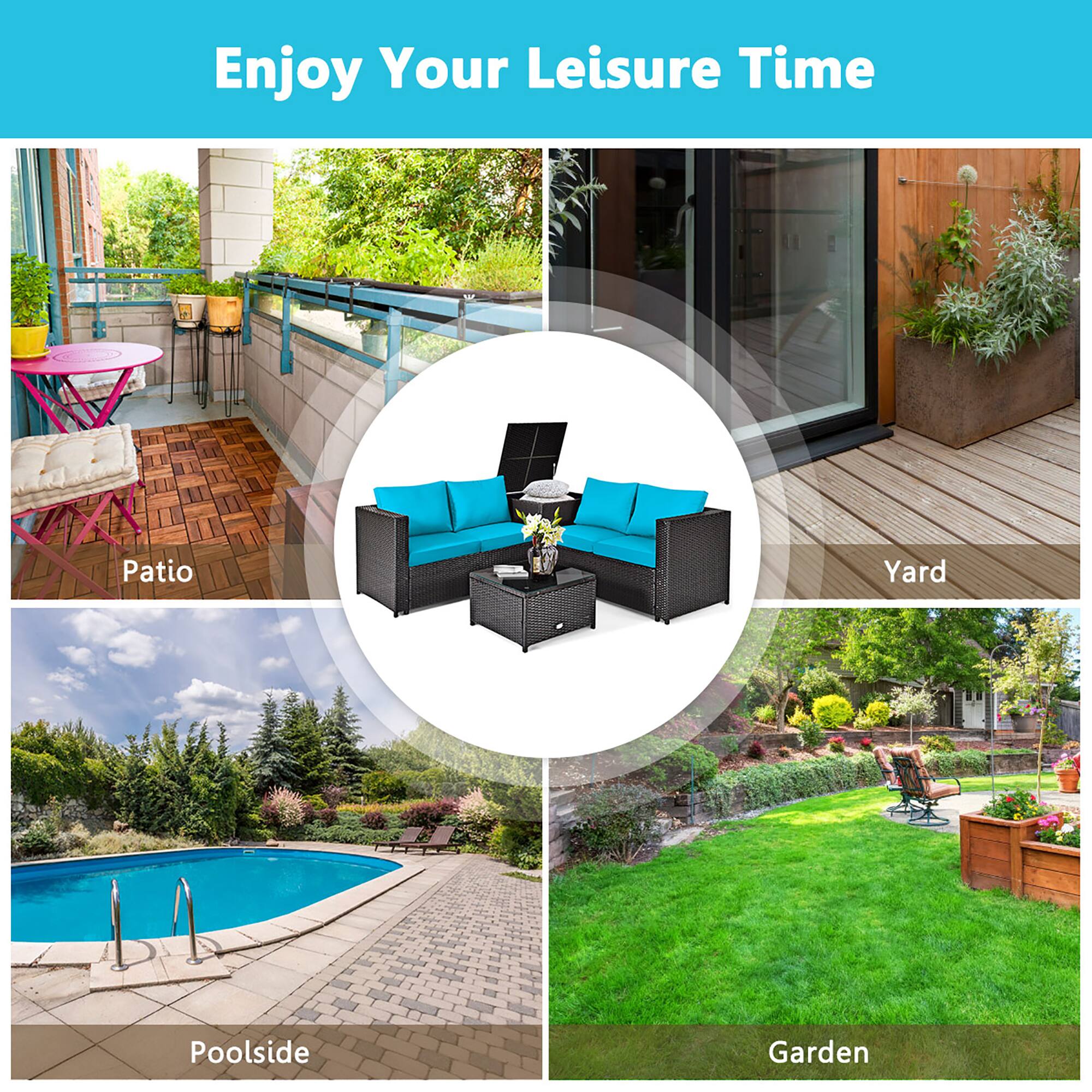 Enjoy Your Leisure Time

Patio
Yard
Poolside
Garden
