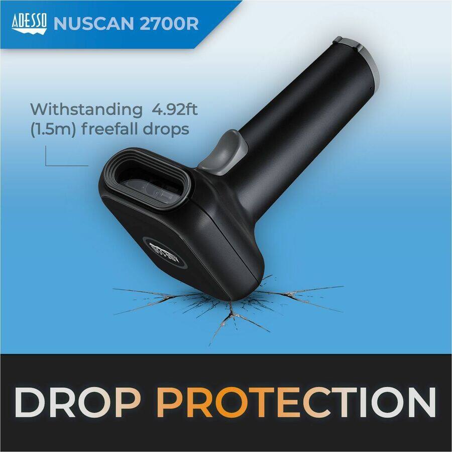 ADESSO NUSCAN 2700R

Withstanding 4.92ft (1.5m) freefall drops

DROP PROTECTION