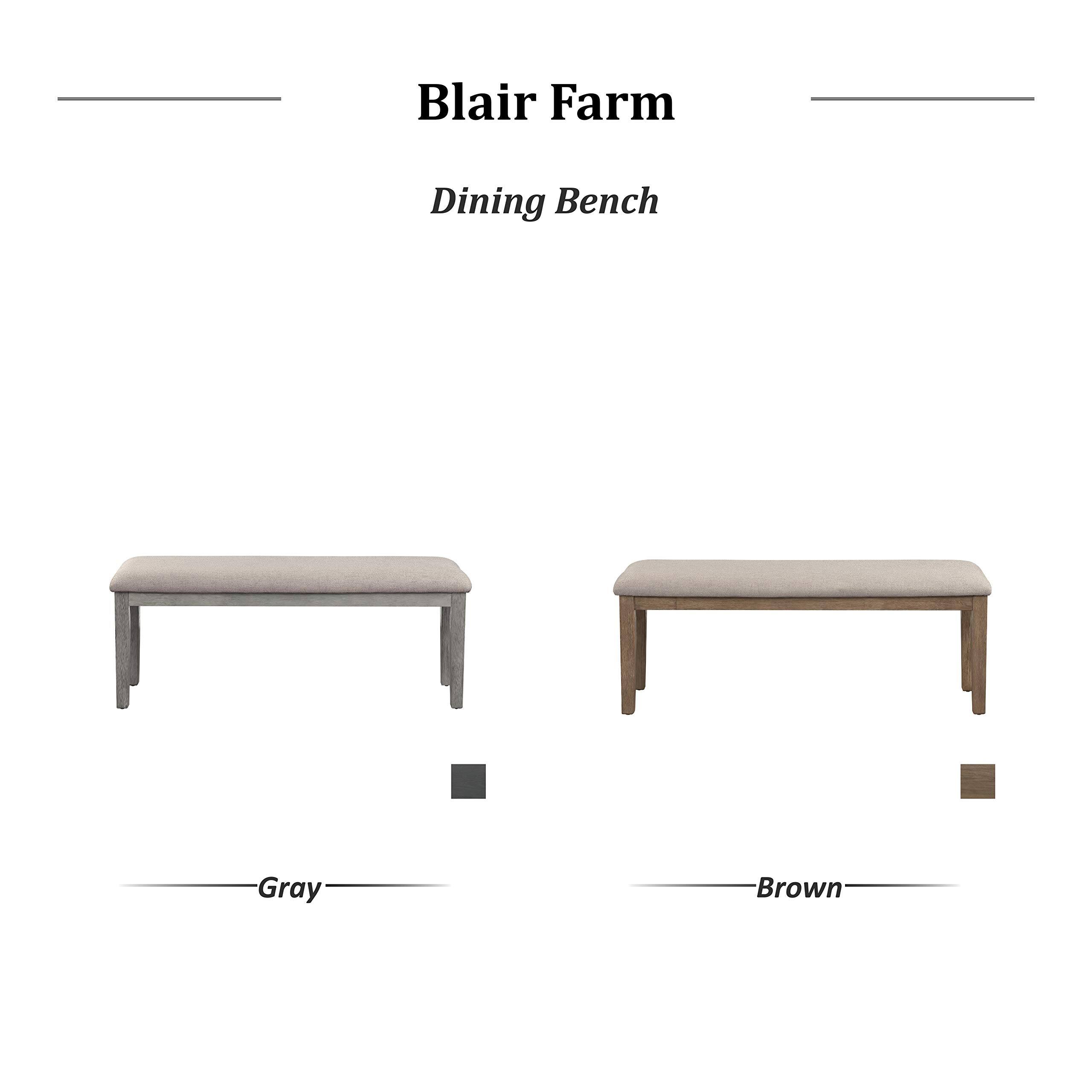 Blair Farm  
Dining Bench  

Gray  
Brown