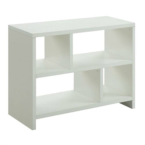 Hivvago - 2-Shelf Modern Bookcase Console Table - White