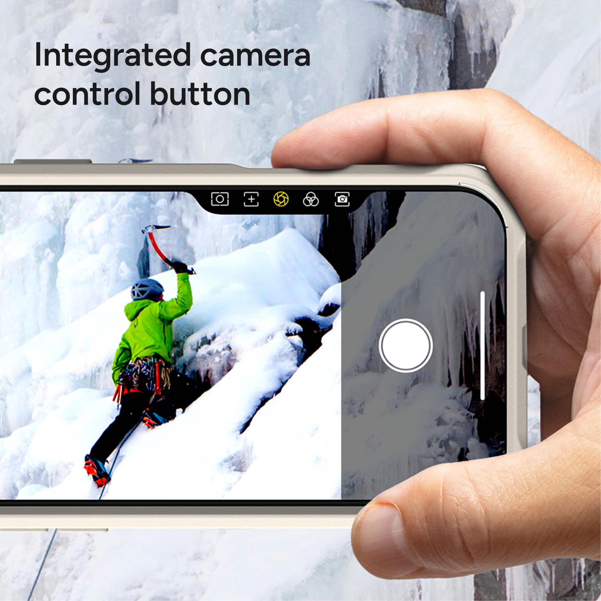 Integrated camera control button