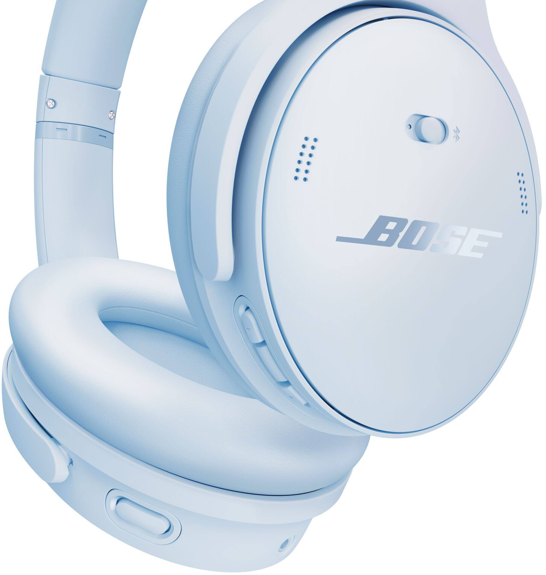 Alt View 3. Bose - QuietComfort Wireless Noise Cancelling Over-the-Ear Bluetooth Headphones - Ice Blue.