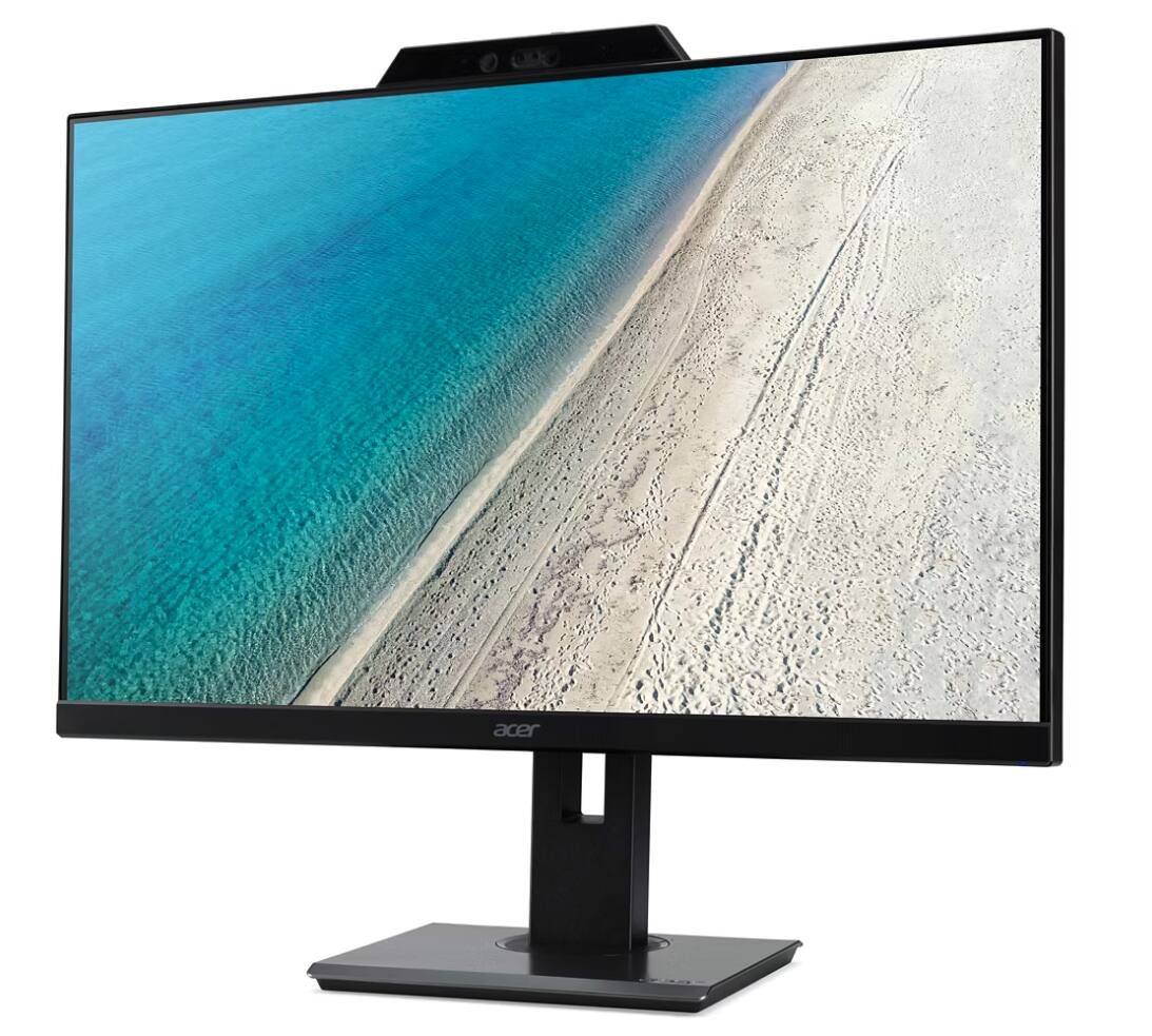Left. Acer - Acer Vero B247Y D6 24" Class Webcam LCD Monitor - 16:9 - Black - 23.8" Viewable - 4 ms - Speakers - HDMI - VGA - Black.