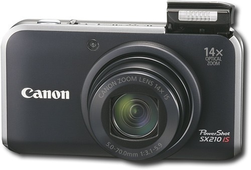  Canon - PowerShot 14.1-Megapixel Digital Camera - Black