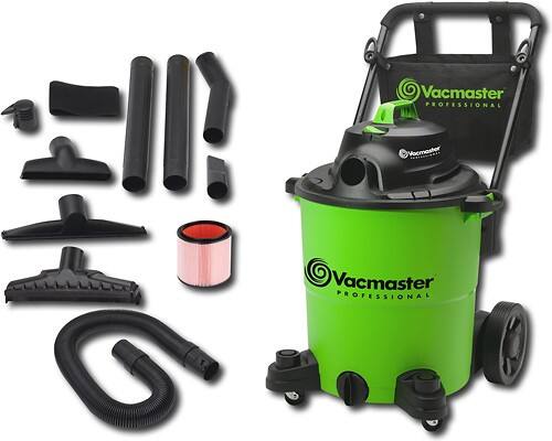 Angle Standard. Vacmaster - 14 Gal. Wet/Dry Vacuum - Green/Black.