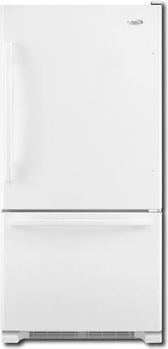 Front Standard. Whirlpool - Closeout 21.9 Cu. Ft. Frost-Free Bottom-Mount Refrigerator - White-on-White.