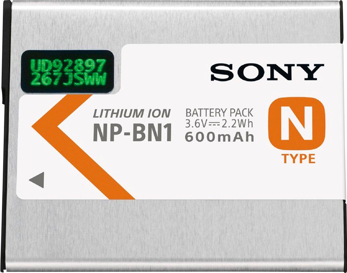 Front. Sony - Rechargeable Lithium-Ion Battery Pack for Sony NP-BN1 - White.